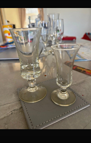 Set clear glass stemmed - of,