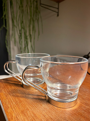 Set clear glass cups - set, of