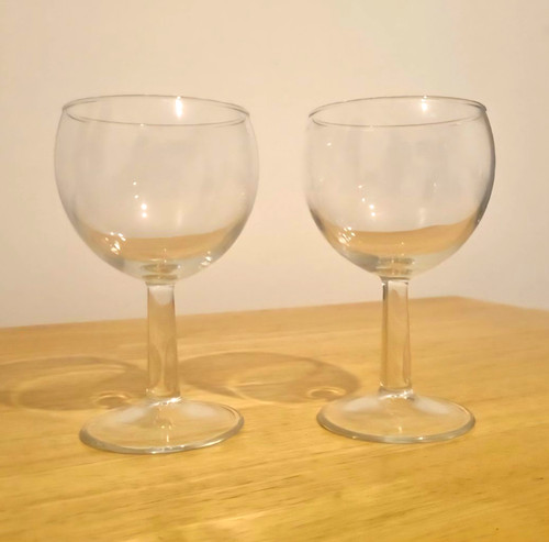 Set clear glass stemmed - glass,