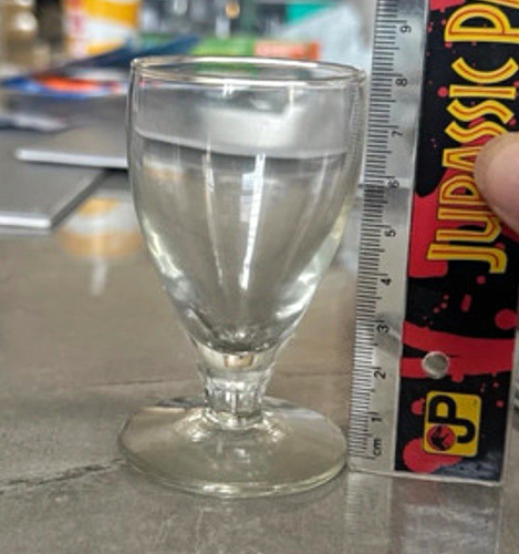 Clear glass stemmed goblet - clear,