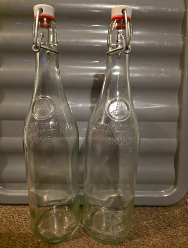 Clear glass swing top - clear, 1l