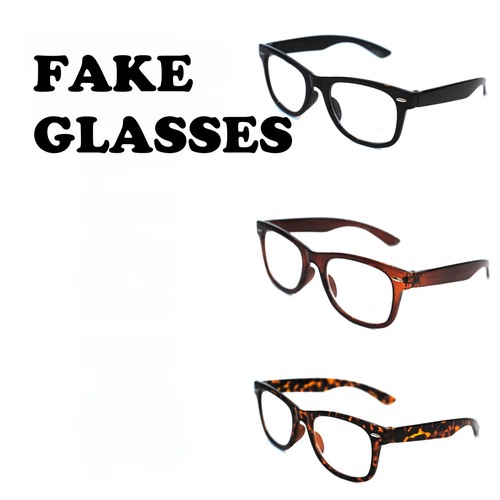 Trendy fake glasses - fake, mens