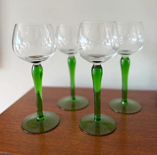 Set vintage clear - of, glass