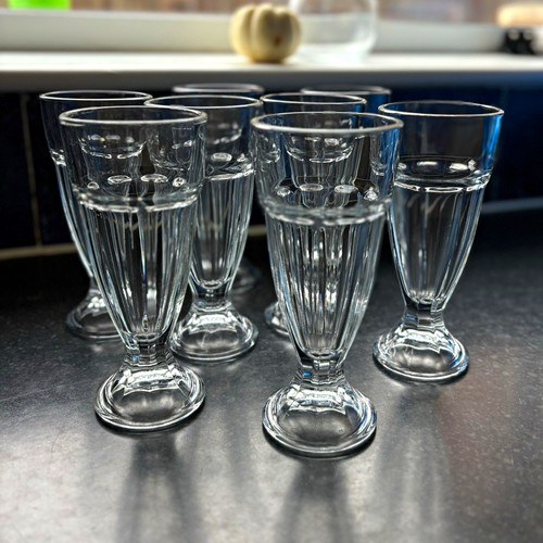 Set clear glass fluted - set,
