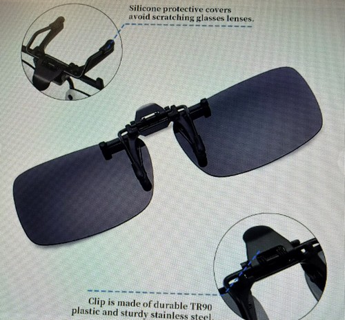 Clip sunglasse over non - sunglasse,