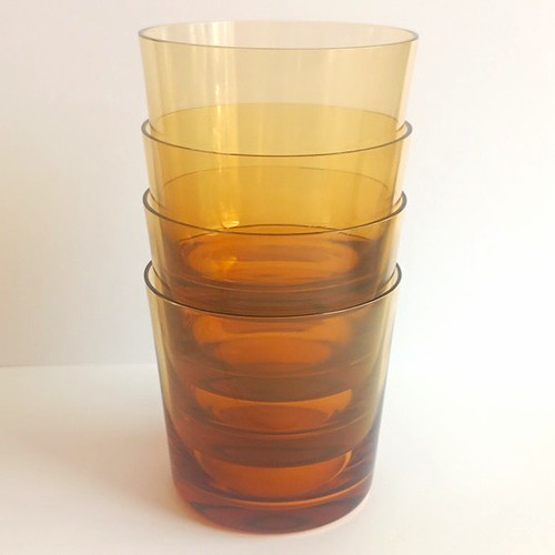 Set vintage amber glass - set,