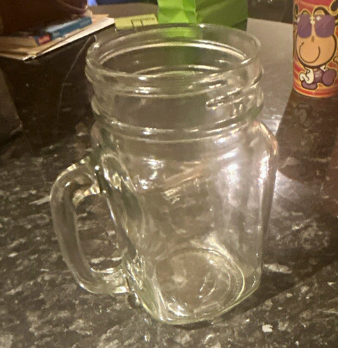 Clear glass mug with - mug,