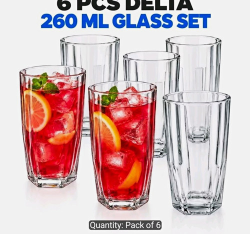 Delta 6pc 260ml clear - delta,